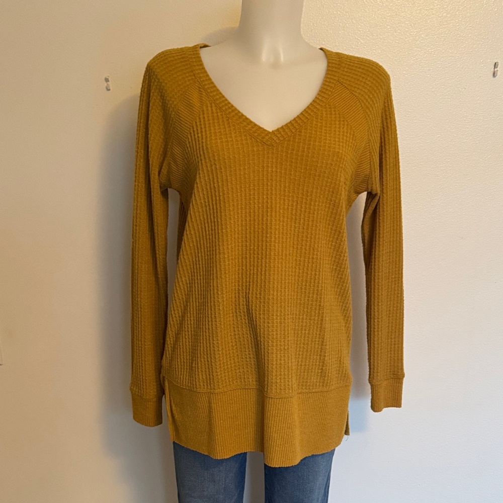 Mustard V-Neck Sweater